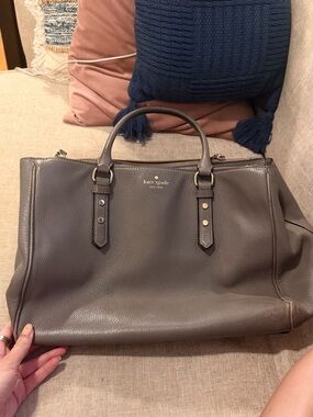 Kate Spade Gray Leather Tote